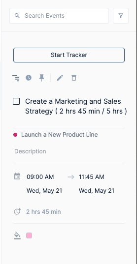 How to start an activity on the calendar